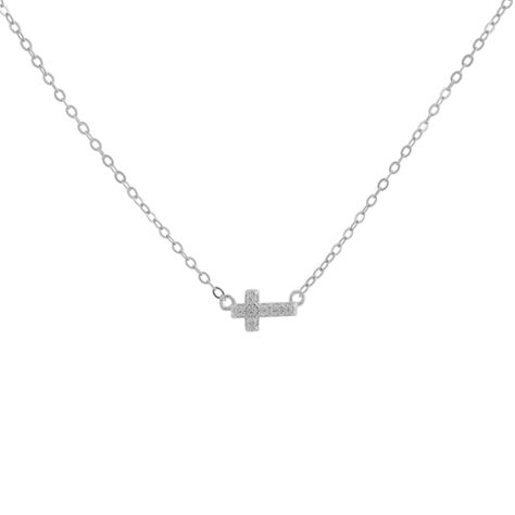 Collar Cruz Plata 925 Boaz Joyas-0