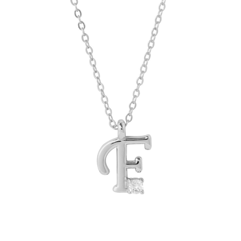 COLLAR INICIAL LUCKY PLATA F-0