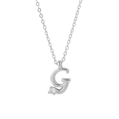 COLLAR INICIAL LUCKY PLATA G-0