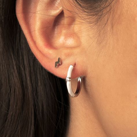 Argollas Luca White bañadas en oro blanco Boaz Joyas-1