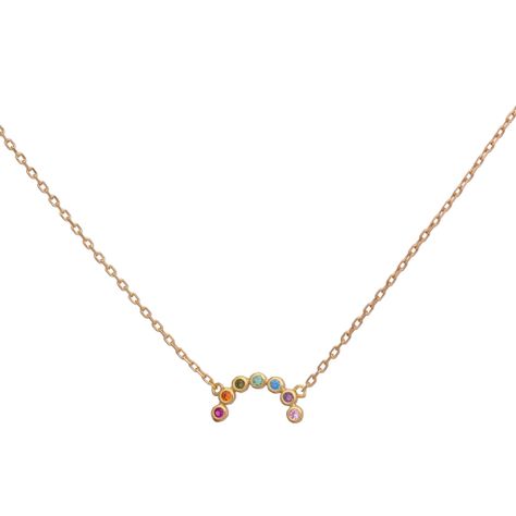 Collar Arcoíris Bañado en Oro Boaz Joyas-0