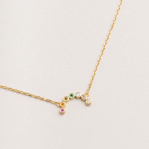 Collar Arcoíris Bañado en Oro Boaz Joyas-3
