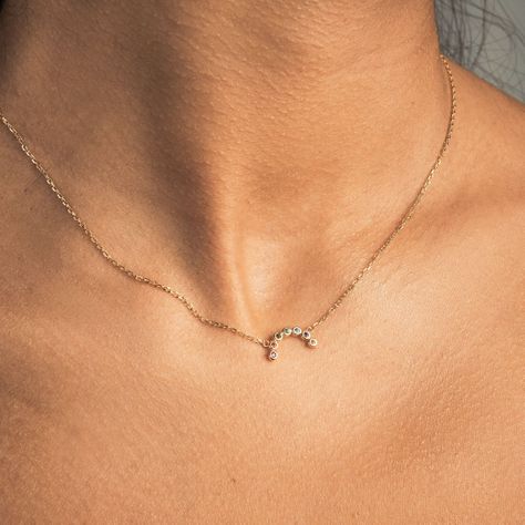 Collar Arcoíris Bañado en Oro Boaz Joyas-2