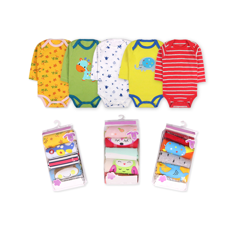 Set Body Manga Larga bebe - 3M Niña-0