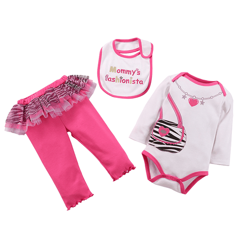 Conjunto manga larga bebe Mommy Fashionista-0