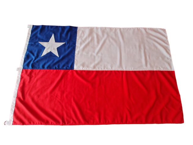 Bandera Chilena 400x600 Bordada Reforzada triple Costura  4x6-6
