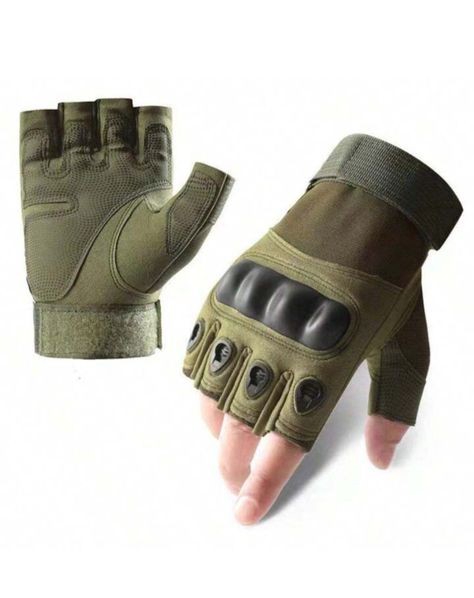 Guantes Tácticos Protecciones Cortos Militar Moto Airsoft Outdoor-0
