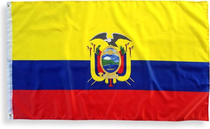Bandera De Ecuador 60x90 Cm Estampada-0