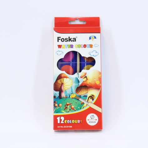 Acuarela escolar 12 pastillas con pincel-1