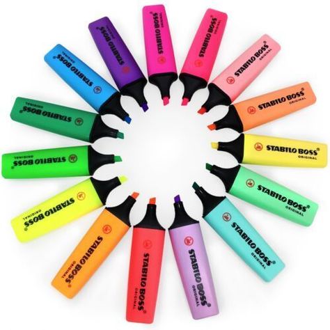 Set 15 Destacadores Stabilo Boss Neon - Pastel + Deskset-2