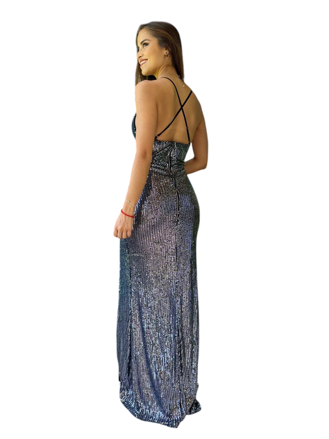 Maxi Vestido Lentejuelas Constanza - Tikva Chile-3