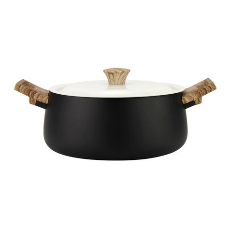 Batería de cocina de aluminio 7 Piezas negro Biela Fantuzzi-2