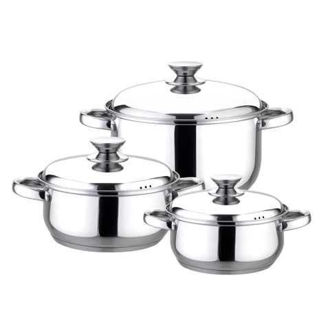Batería de cocina de acero inoxidable 6 Piezas Pavia Fantuzzi-0