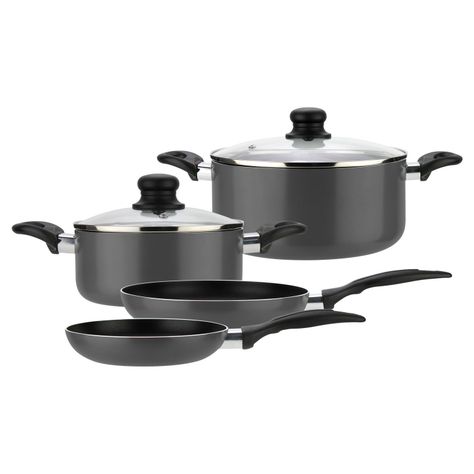 Batería de cocina de aluminio 6 Piezas Gris Gourmet-0