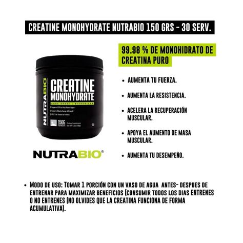 CREATINA MONOHYDRATE 150. GRS 30 SERVICIOS -2
