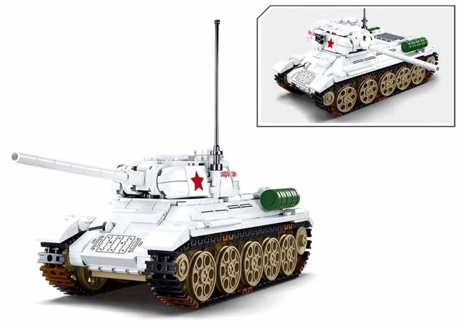 Tanque 2da Guerra Mundial T-34 Blanco RUSO-2
