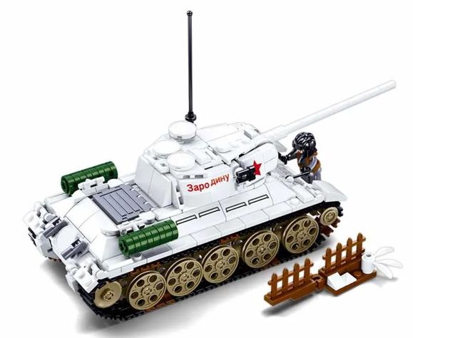Tanque 2da Guerra Mundial T-34 Blanco RUSO-3