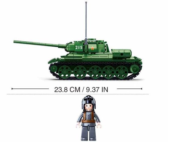 Tanque 2da Guerra Mundial T-34 Verde RUSO-3