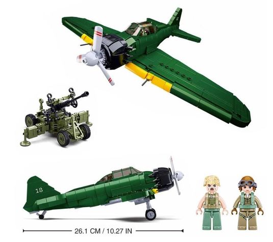 Avion Segunda Guerra Mundial A6M Zero Japones-6