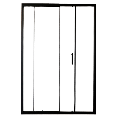 Mampara Negra Ajustable 120-135 x185cm-0