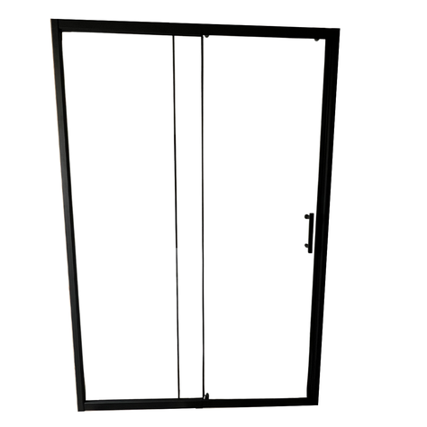 Mampara Negra Ajustable 140-155 x185cm-1