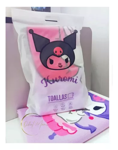 Toalla Diseño Kuromi Kawaii 140 X 70 Cm Microfibra Playera-2