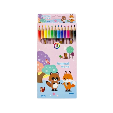 Lapices Set 12 Colores Diseño Infantil Escolar-1