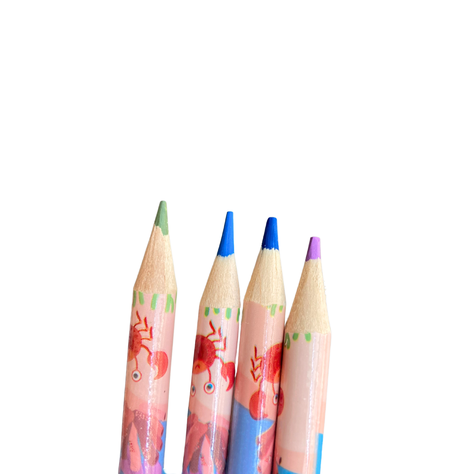 Lapices Set 12 Colores Diseño Infantil Escolar-2