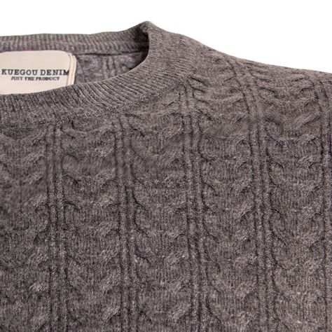 Sweater De Hombre Cuello Redondo Gris-1