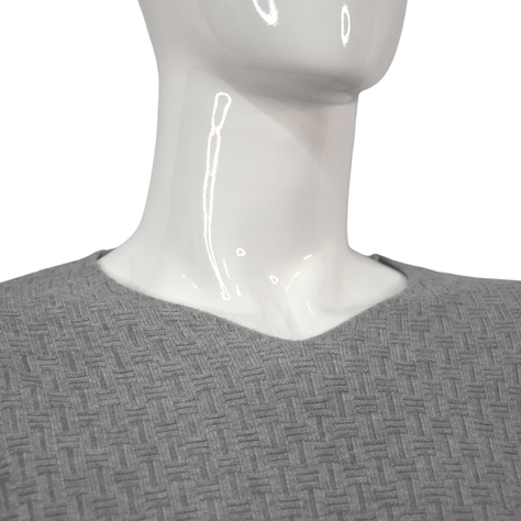 Sweater De Hombre Cuello V Gris-1