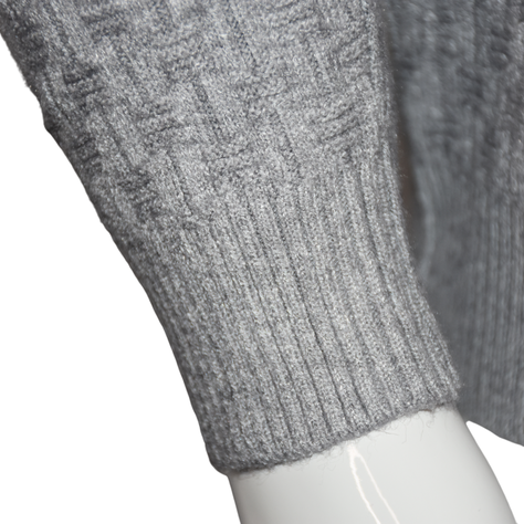 Sweater De Hombre Cuello V Gris-3