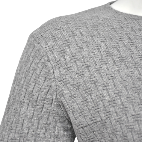 Sweater De Hombre Cuello V Gris-2