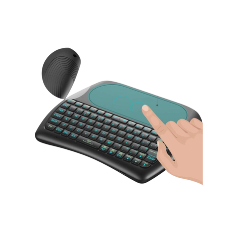 Mini Teclado Inalámbrico Touchpad D8 RGB-1