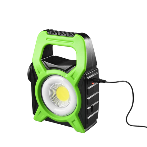 Linterna Multifuncional Con Panel Solar Verde y Amarillo-2