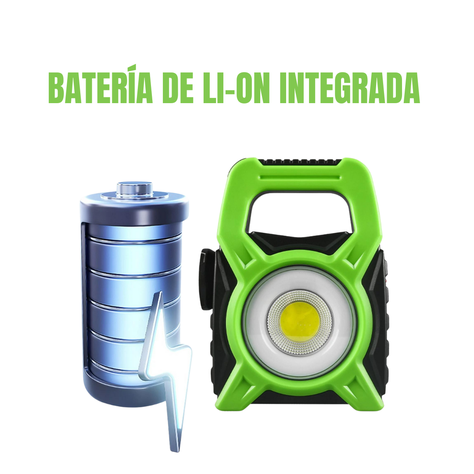 Linterna Multifuncional Con Panel Solar Verde y Amarillo-5