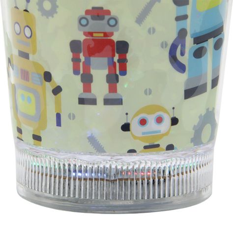 Vaso Beige Robot Pelo Gris Diseño Robot Glitter y Diamantes-3