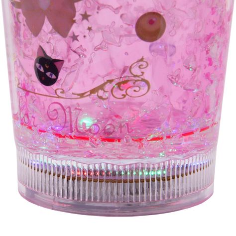 Vaso Diseño Sailoor Mon Luna Gris Con Glitter y Luz Led Kawaii-2
