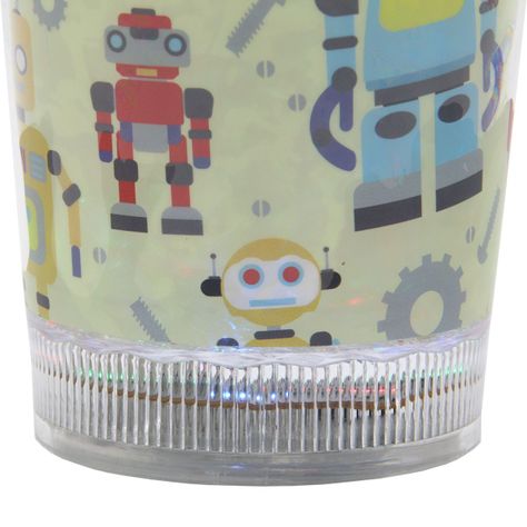 Vaso Beige Robot Verde Diseño Robot Glitter y Diamantes-3