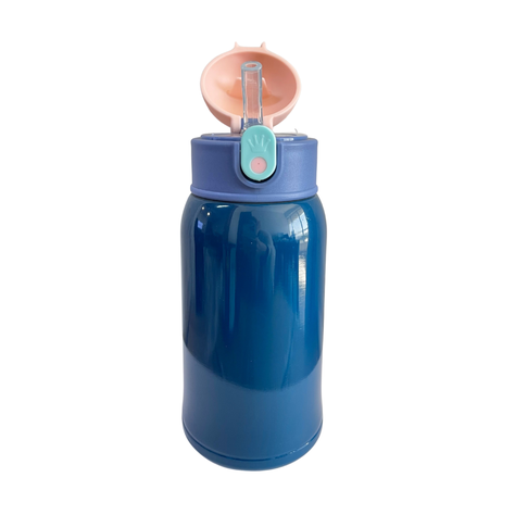 Termo Azul Con Funda Colgante Agua Fria y Caliente 500ml-1