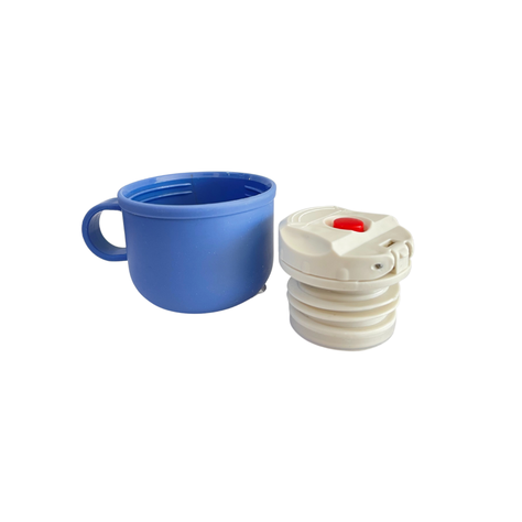 Termo Azul Con Funda Colgante Agua Fria y Caliente 500ml-4