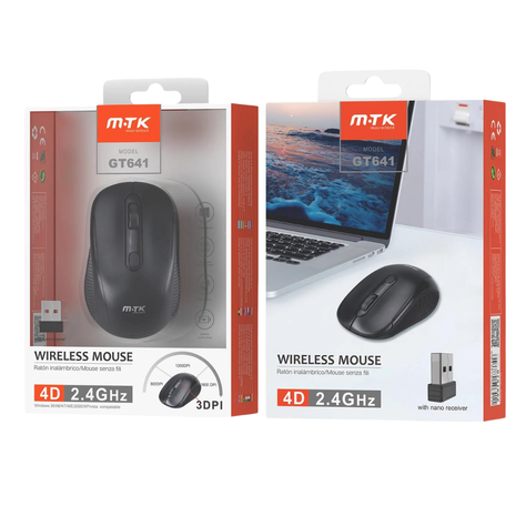 Mouse Inalámbrico GT641 Negro-1