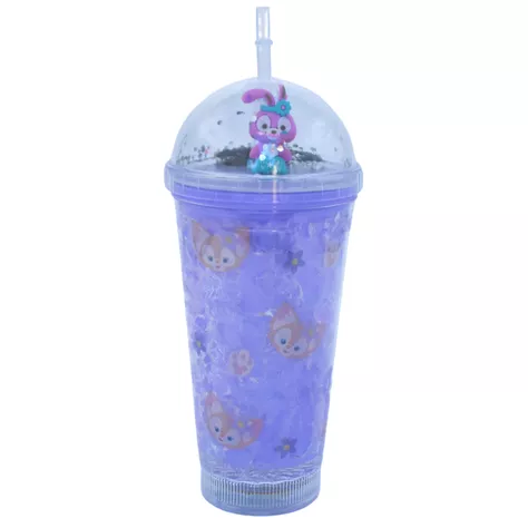 Vaso Morado Conejo Morado Pastel Con Glitter y Luces Led Kawaii-0