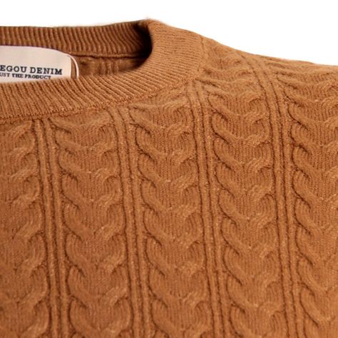 Sweater De Hombre Cuello Redondo Café-3