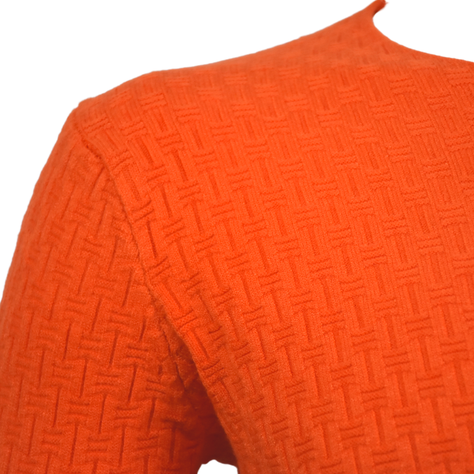Sweater De Hombre Cuello V Naranjo -2