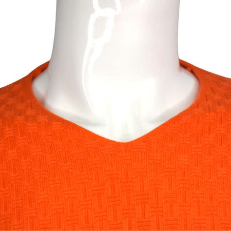 Sweater De Hombre Cuello V Naranjo -1