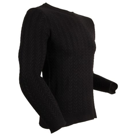  Sweater De Hombre Cuello Redondo Negro-2