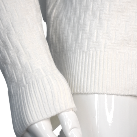 Sweater De Hombre Cuello V Blanco-3