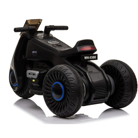 Motocicleta Negra Eléctrica de 3 Ruedas Doble Driv-3