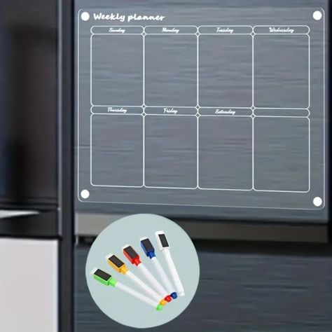 Set Pizarra Calendario Organizadora Para Refrigerador-2