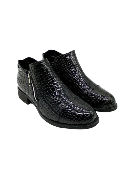 Botin Mujer Oliveta Negro Via Rosmini-5
